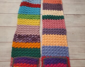 crochet scarf with pockets  winter scarf, ladies scarf, crocheted scarf, accessories