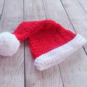 sombrero de papá noel, sombrero de papá noel, sombrero de recién nacido, accesorio fotográfico, navidad, bebé nuevo