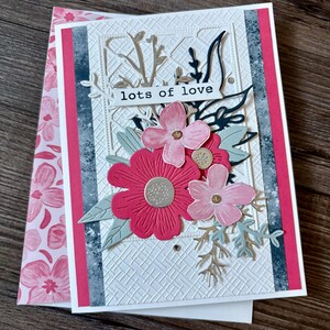 Juego de tarjetas de regalo hechas a mano de floristería