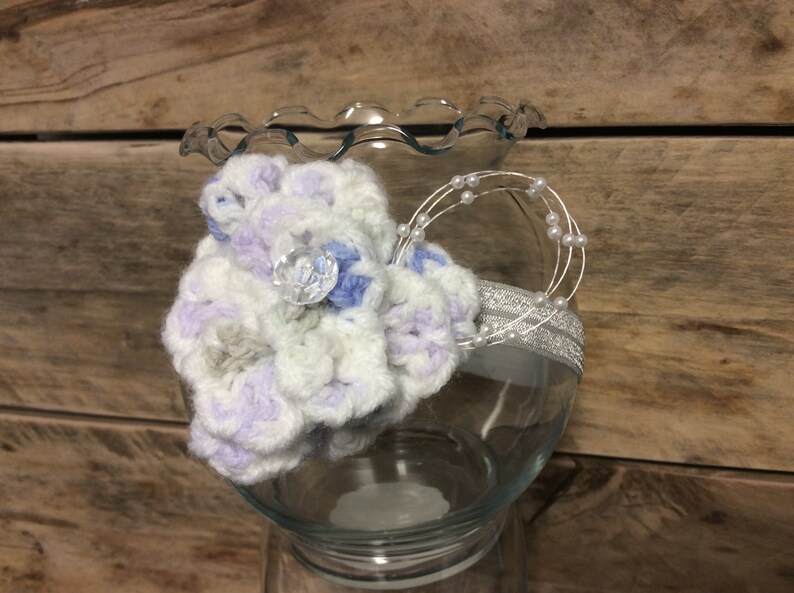WhitePurpleLavenderGray Poncho Set Girl Hats READY TO SHIP Crochet Baby Girl 0-3 Month Size Set Baby Hat Crochet Hair clips