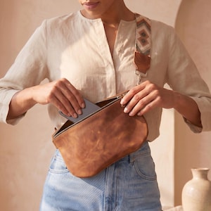 100% Genuine leather leather fanny pack, Leather fanny pack women, Custom leather bum bags, Leather bumbag women, Personalized leather bag