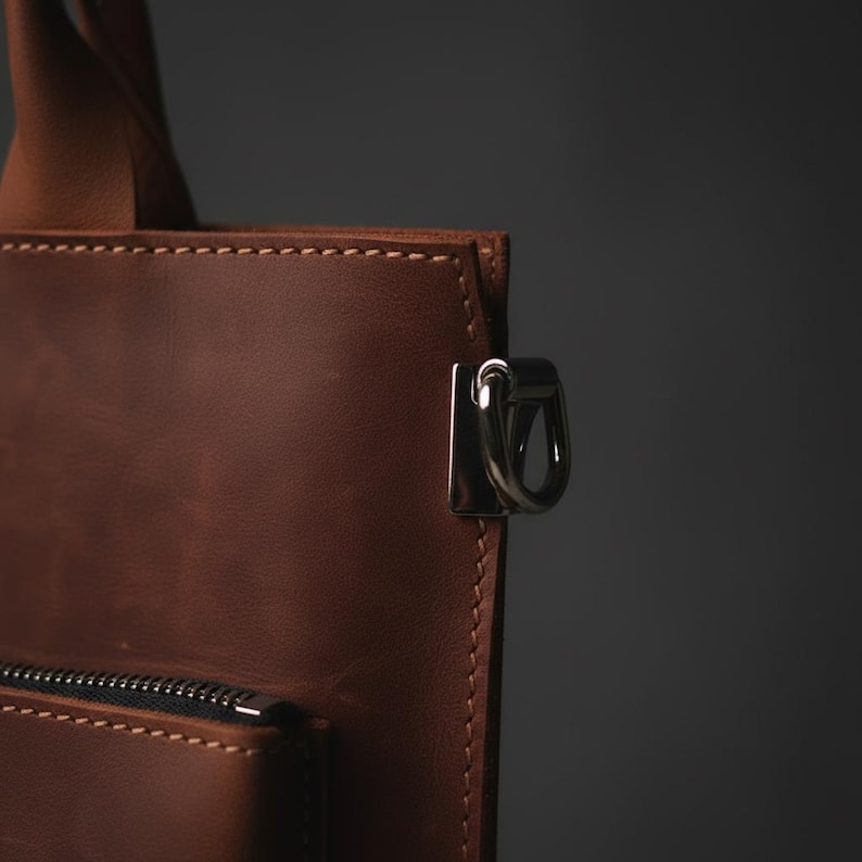 Leather Laptop Bag For Women, Leather Briefcase For Laptop, Brown Leather Laptop Bag, Professional Laptop Bag Leather, Leather Work Bag image 12