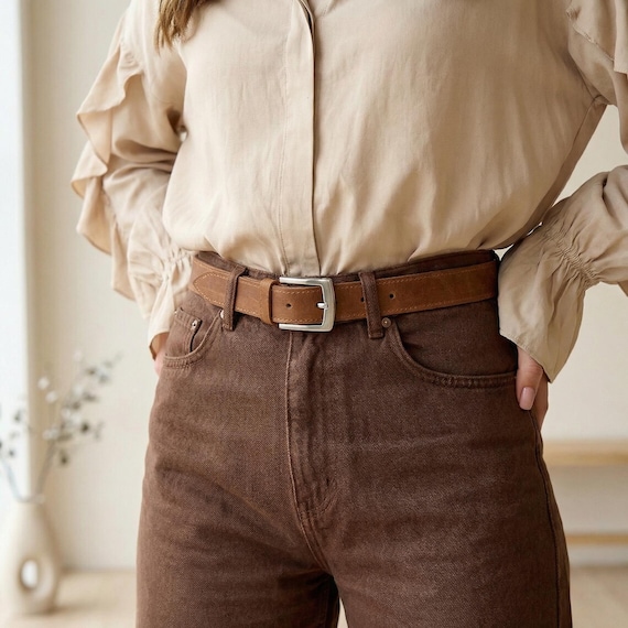 100% Genuine leather waist belt, Leather waist belt women, Leather pants belt for women,Handmade leather belts for women,Casual leather belt