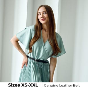 Leather thin belt, Leather skinny belt, Narrow  belt, Simple leather belt,Dress belt,Leather waist belt,Genuine leather belt,Minimalist belt