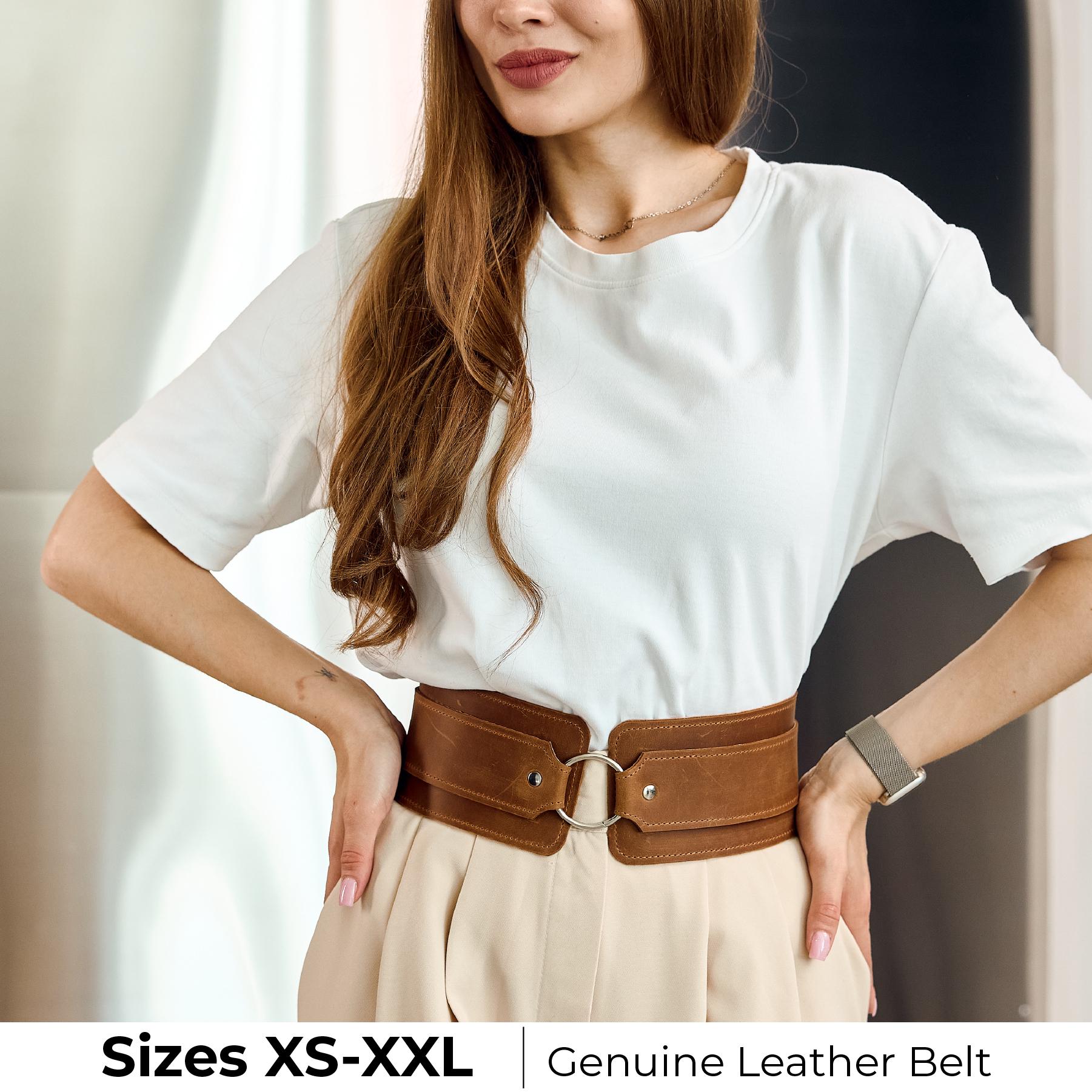 Leather o ring belt, Leather corset belt,Leather waist belt,Leather wide belt,Waist cincher belt,Adjustable waist belt retro style for women