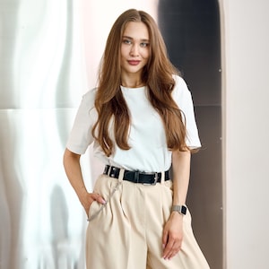 Lederkette Gürtel, schwarze Kette Taille Gürtel, Punk-Stil Gürtel, Frauen Kette Gürtel, Gothic Ledergürtel, Streetwear Gürtel, hohe Taille Gürtel