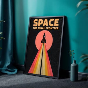 Retro Sci-Fi Space Poster: Galaxy Wall Art Print (Digital Download)