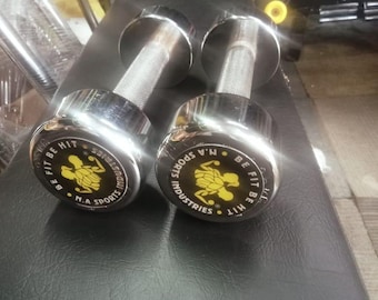 Chrome Dumbbell Set 2.5kg Steel Hand Weights  Anti-Slip Grip.