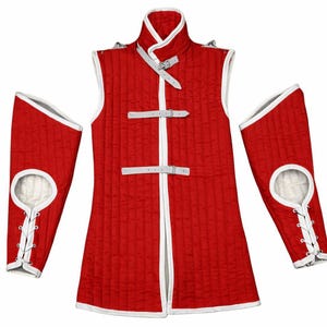 Schwarz Gelb HEMA Gambeson Jacke Abnehmbare Ärmel 350N Gepolsterte Rüstung.