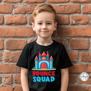Bounce Squad PNG | Colorful Bounce House Clipart | Fun Kids Party Logo | Transparent Background Digital Download