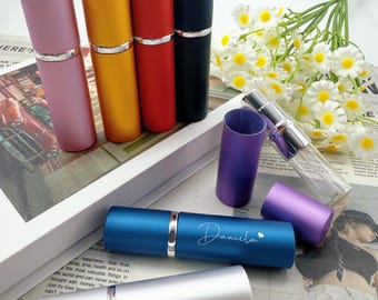 Personalised Metal Perfume Bottle,Refillable Atomiser,Travel Perfume Bottle,Gift forHer,Perfume spray bottle,Bridal PartyGift,BridesmaidGift