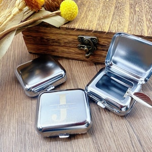 Personalized Metal Ashtray,Pocket Ashtray,Groomsman Gift,men&#39;s ashtray,best man gift,Perfect gift,gift for dad,Wedding Party Souvenir