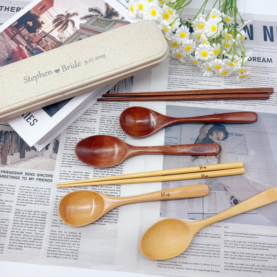 Customized Tableware Set,custom Spoon and Chopsticks,wood Handle ...