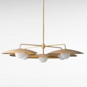 Handmade Brass Sputnik Chandelier: Mid-Century Modern Italian Lighting