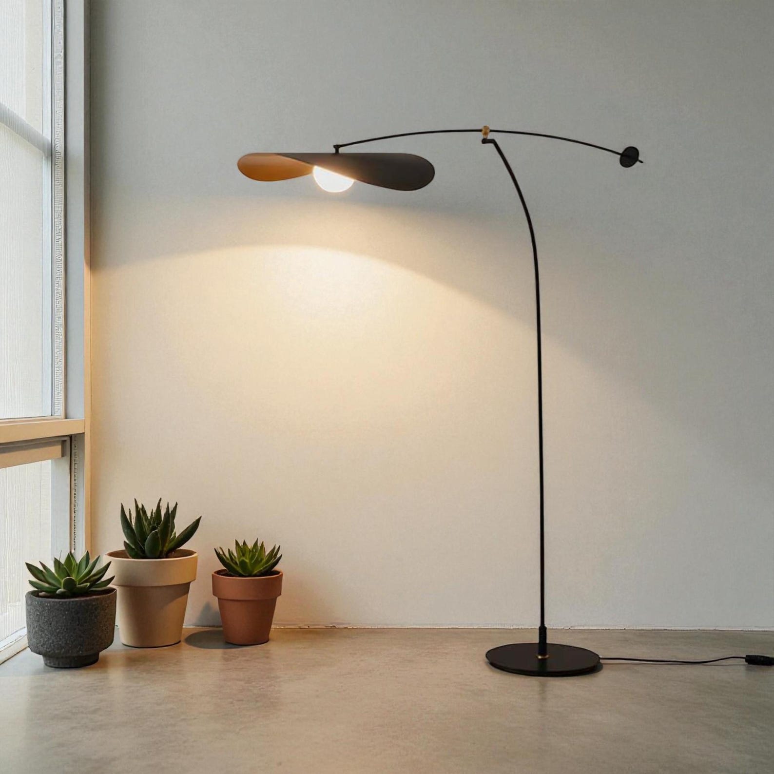 Modern Minimalist Balancing Floor Lamp | Mid Century Mobile Style ...