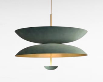 Handgefertigter Messing Kronleuchter: Mid-Century Modern Deckenleuchte für Esszimmer Küche & Schlafzimmer