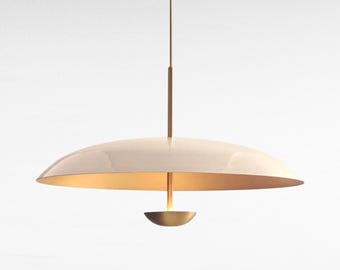 Messing Pendelleuchte | Italienischer Kronleuchter | Mid Century Modern Beleuchtung | Eingangsbereich & Esszimmer Leuchte