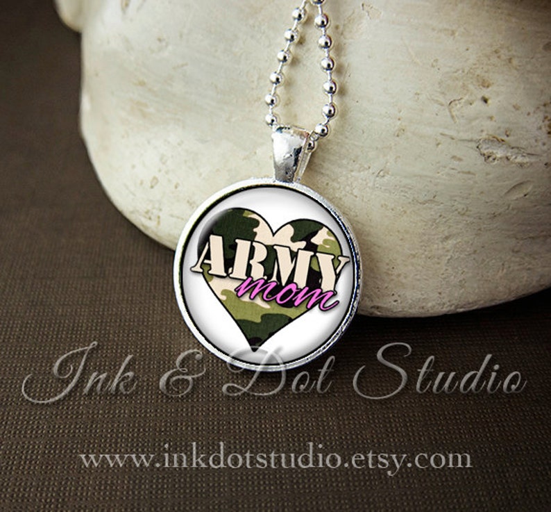 Army Mom Necklace Mother S Day Pendant Image 0