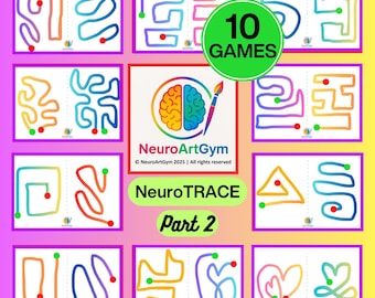 NeuroTrace Brain Training Game: Bilateral Coordination, Focus (Printable PDF, Autism/ADHD Support)