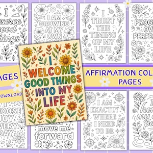 Affirmation Coloring Pages: 30 Positive Quotes for Adults & Kids (PDF Download)