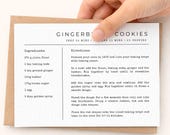 Minimalist Recipe Card Template 5x7 | Simple Modern Editable Recipe Card | Personalized Recipe Cards | Canva Recipe Template Download