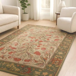 Hand-Tufted Wool Area Rug: Vintage-Inspired Pottery Barn                  Adeline Design