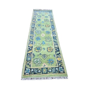 Hand-Knotted Wool Rug, Klim Oushak Style, Geometric Floral Motifs Rug, Traditional Oushak Design Rug, Livingroom Rug Décor, Bedroom Area Rug