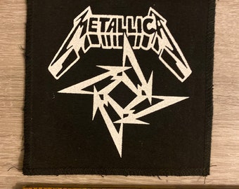 Metallica back patch black and white  SMALL - ( sew on )