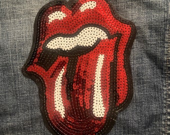 Small Rolling Stones sequin patch
