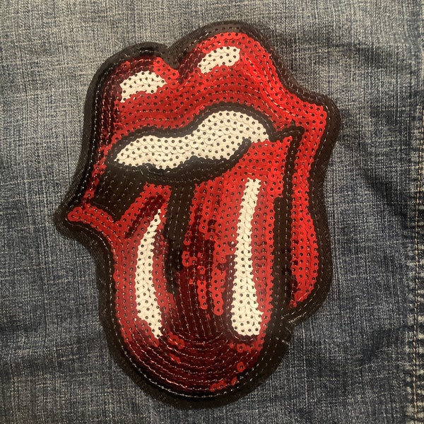 Small Rolling Stones sequin patch