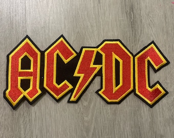 ACDC style embroidered so on/ iron on patch No tags