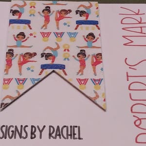 Gymnastics Magnetic Faux Leather Bookmark