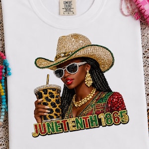 Juneteenth Cowgirl PNG, Black Girl Western Sublimation Design, Afro Cowgirl Shirt PNG, Juneteenth 1865 Digital Download, Juneteenth PNG