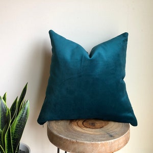 Designer fabric peacock teal blue velvet lux textured pillow cover euro sham 16 18 20 22 24 26 nursery extra long lumbar euro Christmas