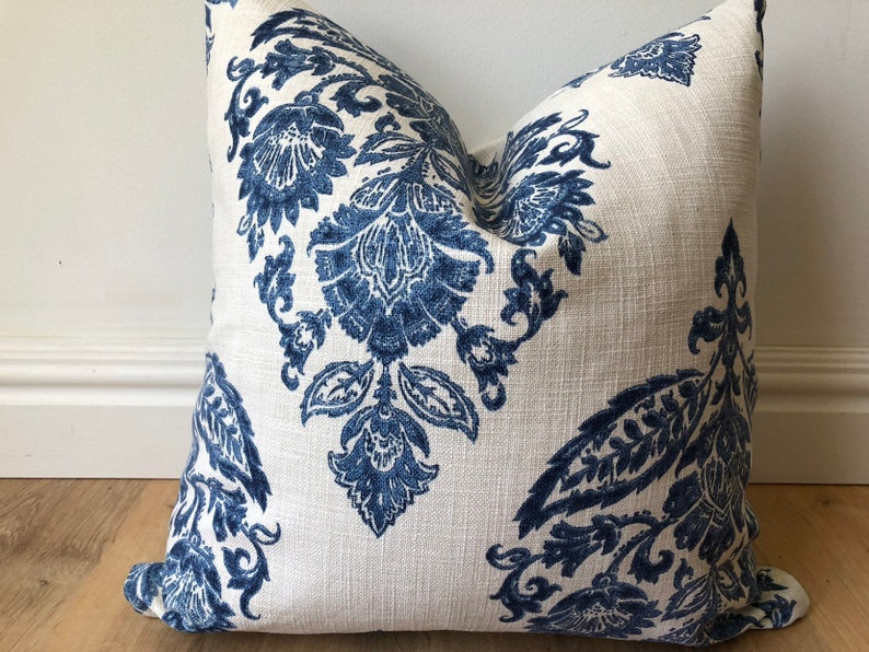 Pindler and Pindler Block Print Paisley Pillow Cover - Thumbnail 3