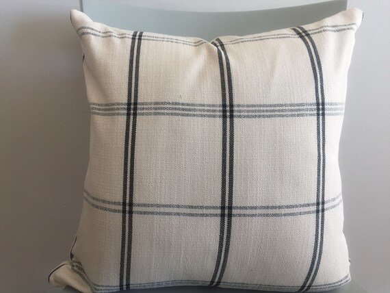 black plaid pillow covers
