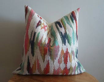 Yellow Fleur Floral Golden Orange Ivory Cream Scalloped Euro Pillow Sham Cover