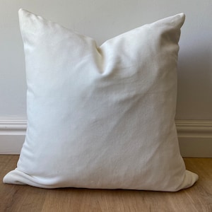 Designer ivory cream velvet pillow cover earthy modern farmhouse textured organic-feel available in multiple sizes hygge