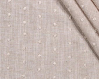 Beautiful embroidered Swiss dot beige white curtain panels 48x84 48x96 48x108 54x84 54x96 54x108 or custom sizes