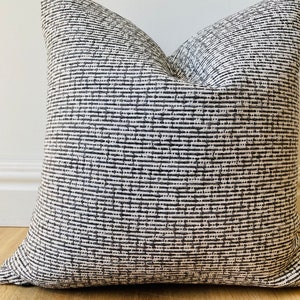 Modern Farmhouse Striped Outdoor Throw Pillow