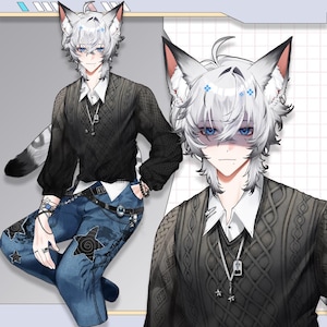 Vtuber Model | Premade Vtuber Model | Live2D Model | Fully Rigged | Ready to use