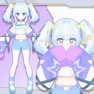 Vtuber Model | Premade Vtuber Model | Live2D Model | Fully Rigged | Ready to use