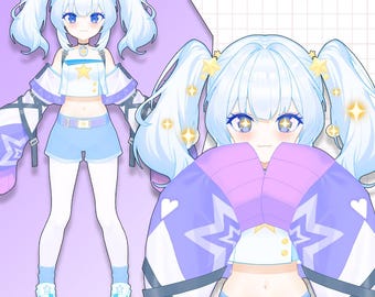 Premade Fully Rigged Live2D Vtuber Model: Ready to Use