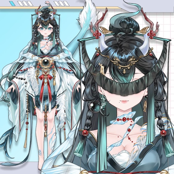 Premade Fully Rigged Live2D Vtuber Model - Ready to Use