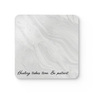Inspirational Spruch Korkholz Untersetzer Set: Rustikales Home Decor