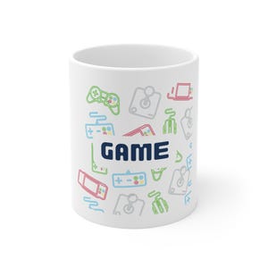 Gaming Mug: 11oz Ceramic Video Game Cup, Gamer Gift