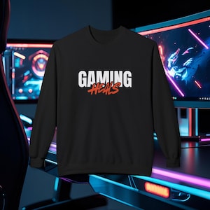 Gaming Heals Sweatshirt - Cozy Crewneck for Gamers, Unisex Apparel, Perfect for Gaming Sessions, Gifts for Gamers, Casual Wear