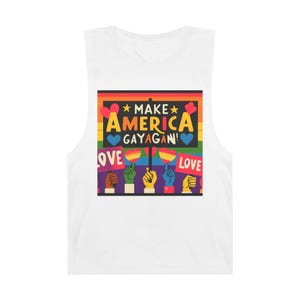 Unisex Tank Top, LGBT Pride Tee, Gay Rights Activist Shirt, LGBTQ Equality Apparel, Rainbow Support Muscle Top