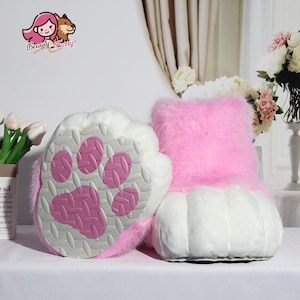 Pink Feetpaws | Fursuit Feet Paws | Outdoor Feet Paws | Custom Fursuit Feet Furry Shoes Paw | Cosplay Foot | Fursuit Foot Paw