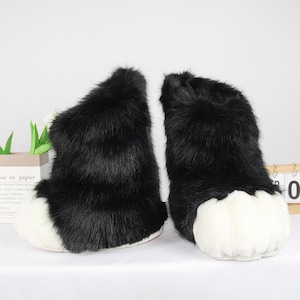 Fursuit Feetpaws | Kids Cosplay Fluffy Paw | Outdoor Toony Cosplay Paws | Furry Convention Footwear | Slipper Fursuit Feet Sole Paws